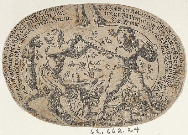 Jost Amman:The Young Painter and Young Goldsmith from The Du-16x12"(A3) Poster