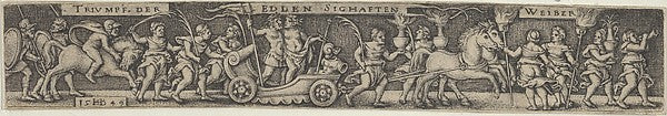 After Sebald Beham:Triumphal Procession of the Noble Gloriou-16x12"(A3) Poster
