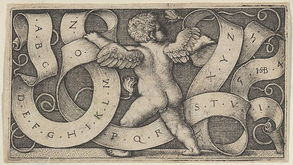 Sebald Beham:Genius Surrounded by a Banderole Showing the Al-16x12"(A3) Poster