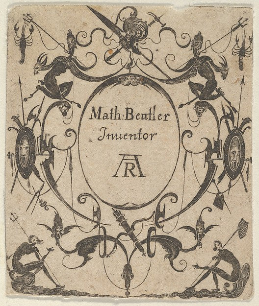 after Mathais Beitler:Blackwork Design for Goldsmithwork aft-16x12"(A3) Poster