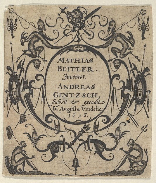 Andreas Gentzsch , after Mathais Beitler:Title Plate with Bl-16x12"(A3) Poster