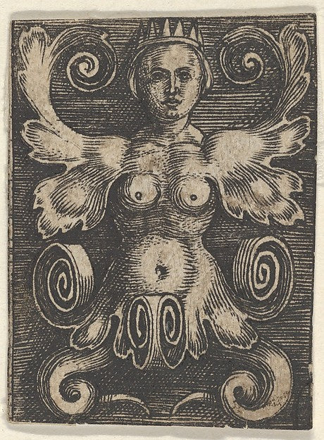 Jacob Binck ):Vertical Panel with a Half-Length Female with -16x12"(A3) Poster