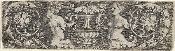 Jacob Binck ):Horizontal Panel with a Half-Length Man and Wo-16x12"(A3) Poster