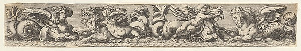 attributed to Johann Theodor de Bry:Frieze with Sea Monsters-16x12"(A3) Poster