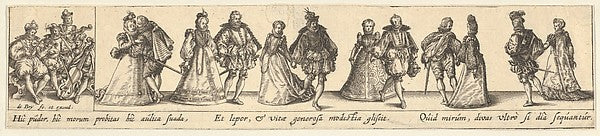 Johann Theodor de Bry , after Sebald Beham:Society Couples D-16x12"(A3) Poster