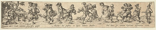 Johann Theodor de Bry , after Sebald Beham:Peasant Couples D-16x12"(A3) Poster