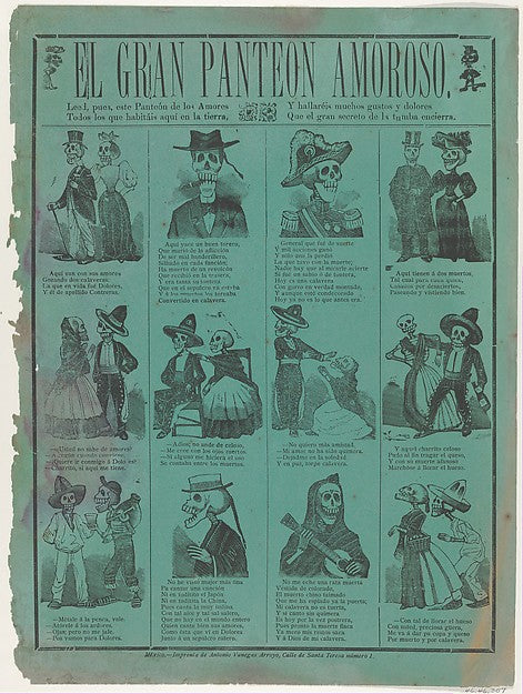 The great pantheon of love c1910–15-José Guadalupe Posada,  Poster Print Wall Art