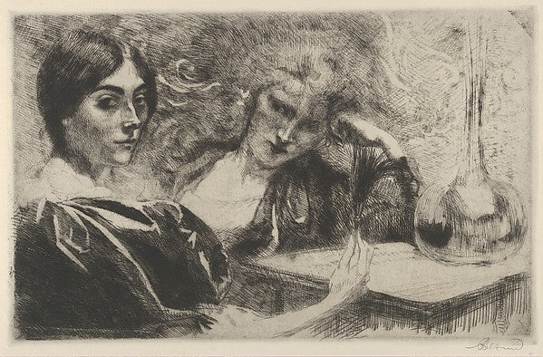 Morphine Addicts 1887-Paul-Albert Besnard,16x12"(A3) Poster