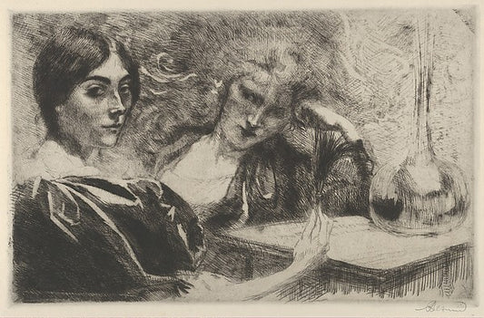 Morphine Addicts 1887-Paul-Albert Besnard,16x12"(A3) Poster