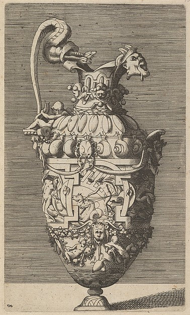 Originally by René Boyvin:Vase with Helios or Phaeton on the-16x12"(A3) Poster