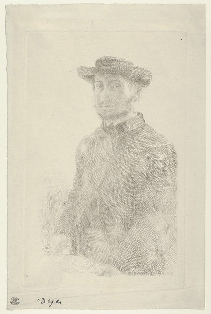 Self-portrait 1857-Edgar Degas,16x12