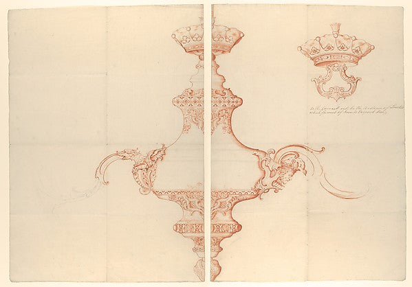 George Wickes - Design for a Chandelier c1742–45, Poster Print Wall Art