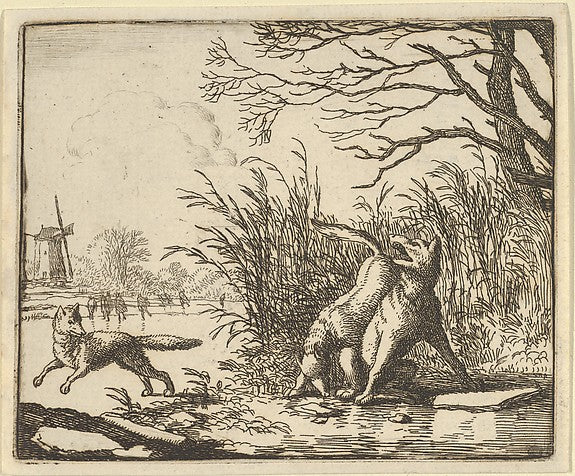 Allart van Everdingen:The Wolf Accuses Renard Once Again fro-16x12"(A3) Poster