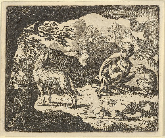 Allart van Everdingen:The Wolf in in the She-Monkey's Cave W-16x12"(A3) Poster