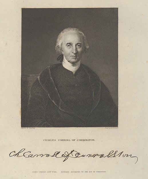 Charles Carroll of Carrollton 1835-Asher Brown Durand, After C,  Poster Print Wall Art