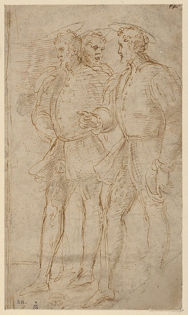Three Men 16th cent-Anonymous, Italian, Florentine, 16th cent,  Poster Print Wall Art