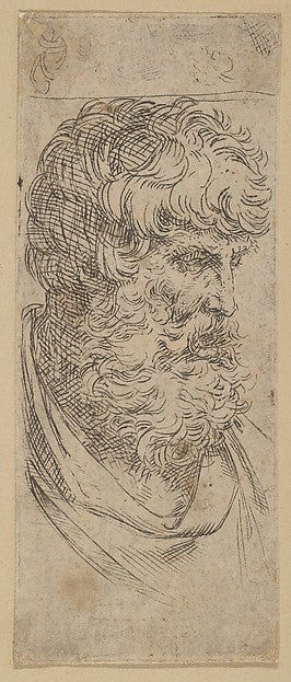 Bust of a bearded man c1600–1640-Guido Reni ,  Poster Print