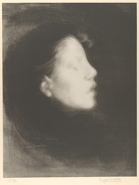 Eugène Carrière - Head of a Woman  1895, Poster Print Wall Art
