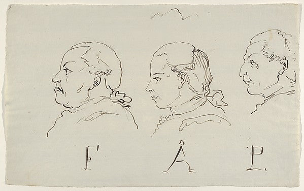 Carl August Ehrensvärd - Three Portraits in Profile 1765–1800, Poster Print Wall Art