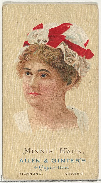 :Minnie Hauk from Cigarettes Series 2 for Allen & Ginter Cig-16x12"(A3) Poster
