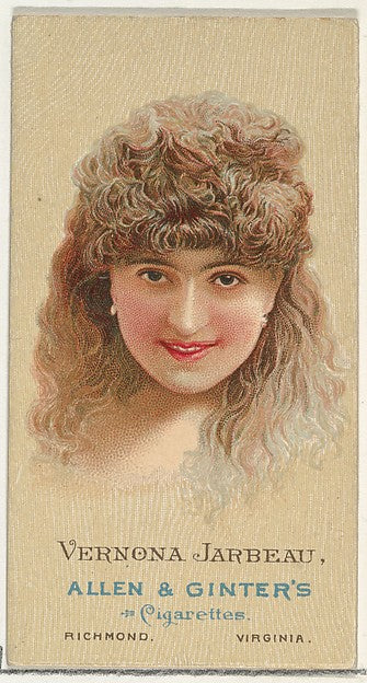 :Vernona Jarbeau from Cigarettes Series 2 for Allen & Ginter-16x12"(A3) Poster