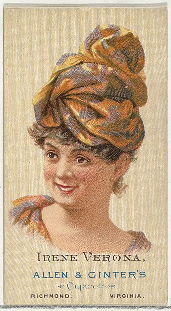 :Irene Verona from Cigarettes Series 2 for Allen & Ginter Ci-16x12"(A3) Poster