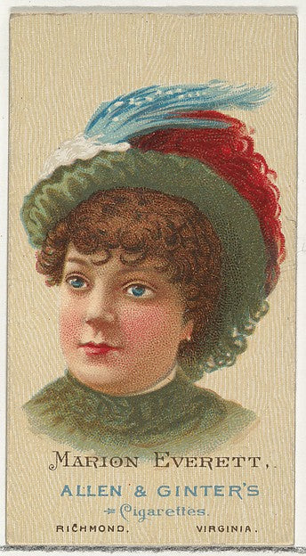 :Marion Everett from Cigarettes Series 2 for Allen & Ginter -16x12"(A3) Poster