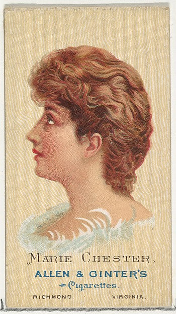 :Marie Chester from Cigarettes Series 2 for Allen & Ginter C-16x12"(A3) Poster