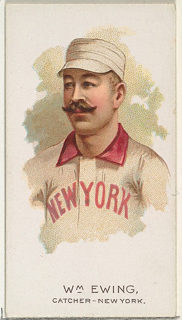 :William Ewing Baseball Player Catcher New York from World's-16x12"(A3) Poster