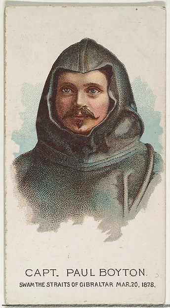 :Captain Paul Boyton Swam the Straits of Gibraltar from Worl-16x12"(A3) Poster