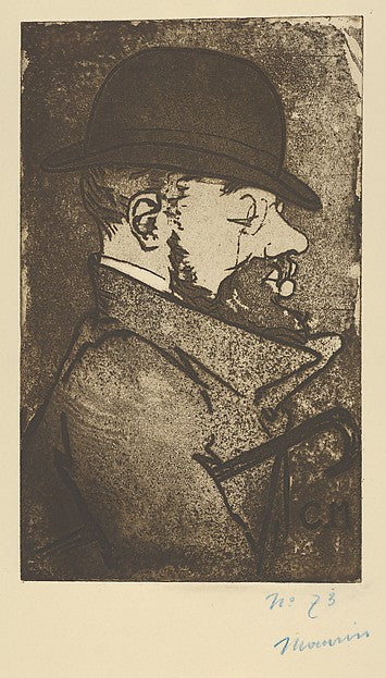 Charles Maurin:Portrait of Toulouse-Lautrec 1893-16x12"(A3) Poster