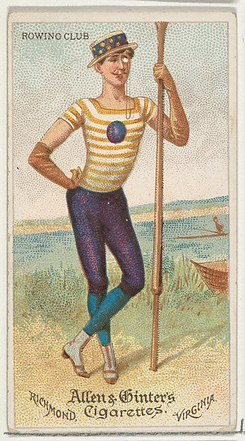 :Rowing Club from World's Dudes series for Allen & Ginter Ci-16x12"(A3) Poster