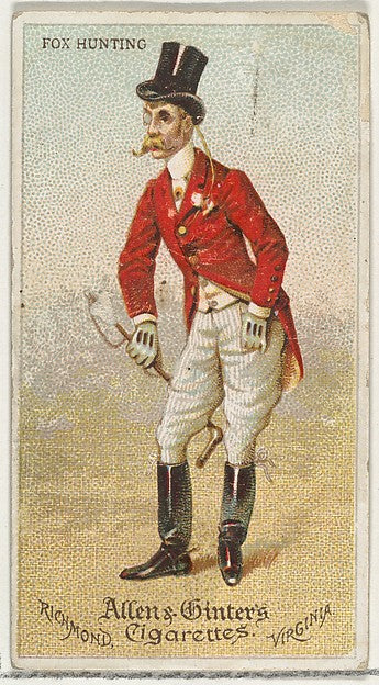 :Fox Hunting from World's Dudes series for Allen & Ginter Ci-16x12"(A3) Poster