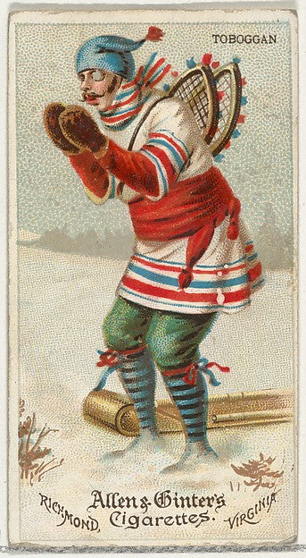 :Toboggan from World's Dudes series for Allen & Ginter Cigar-16x12"(A3) Poster