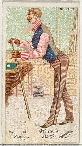 :Billiard from World's Dudes series for Allen & Ginter Cigar-16x12"(A3) Poster
