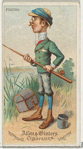 :Fishing from World's Dudes series for Allen & Ginter Cigare-16x12"(A3) Poster