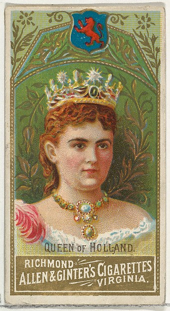 :Queen of Holland from World's Sovereigns series for Allen &-16x12"(A3) Poster