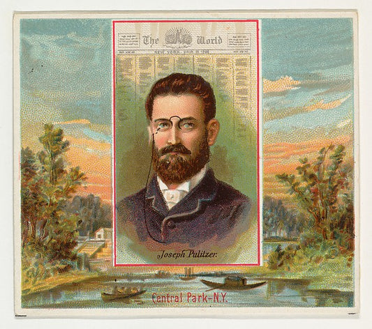 :Joseph Pulitzer The New York World from the American Editor-16x12"(A3) Poster