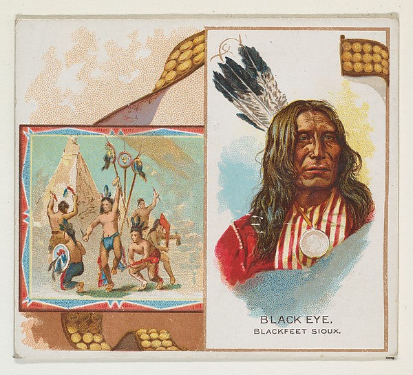 :Black Eye Blackfeet Sioux from the American Indian Chiefs s-16x12"(A3) Poster