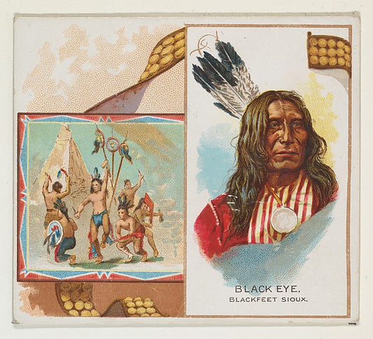 :Black Eye Blackfeet Sioux from the American Indian Chiefs s-16x12"(A3) Poster