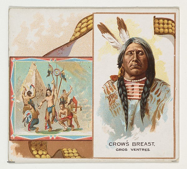 :Crow's Breast Gros Ventres from the American Indian Chiefs -16x12"(A3) Poster