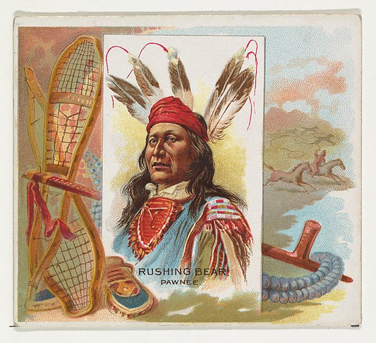 :Rushing Bear Pawnee from the American Indian Chiefs series -16x12"(A3) Poster