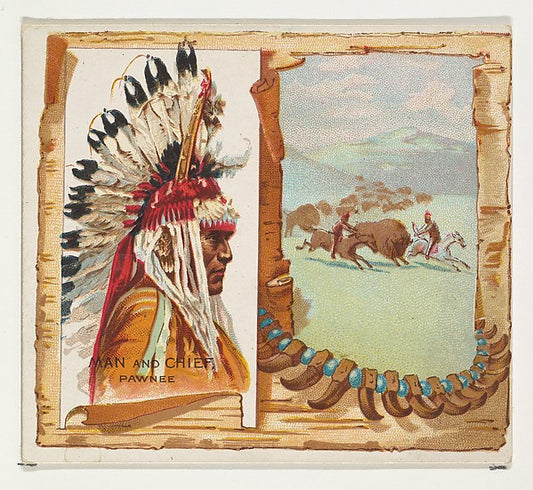 :Man and Chief Pawnee from the American Indian Chiefs series-16x12"(A3) Poster