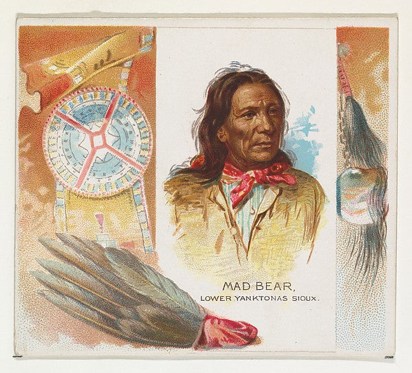 :Mad Bear Lower Yanktonas Sioux from the American Indian Chi-16x12"(A3) Poster