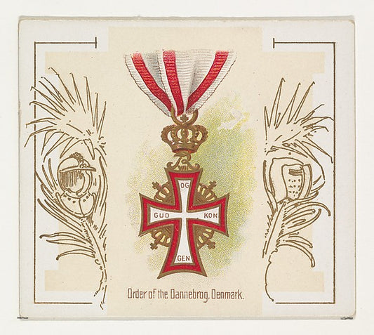:Order of the Dannebrog Denmark from the World's Decorations-16x12"(A3) Poster