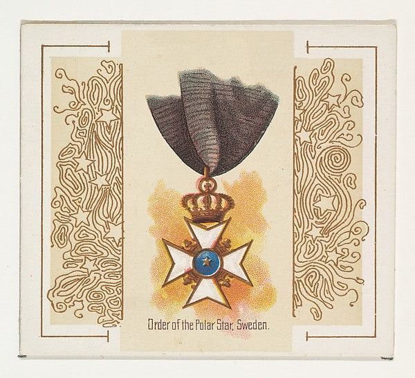 :Order of the Polar Star Sweden from the World's Decorations-16x12"(A3) Poster