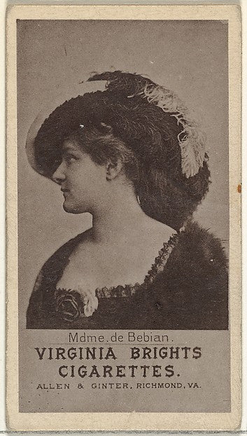 :Mdme. de Bebian from the Actresses series promoting Virgini-16x12"(A3) Poster