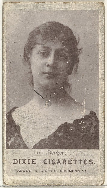 :Lulu Berger from the Actresses series promoting Dixie Cigar-16x12"(A3) Poster