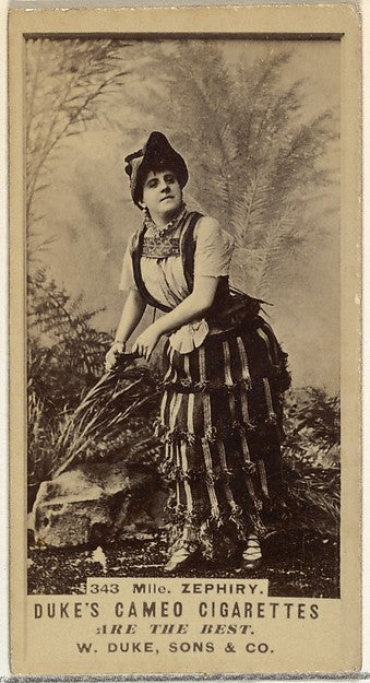 :Card Number 343 Mlle. Zephiry from the Actors and Actresses-16x12"(A3) Poster