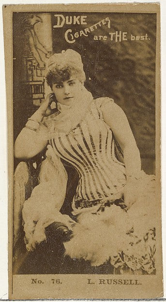 :Card Number 76 Lillian Russell from the Actors and Actresse-16x12"(A3) Poster